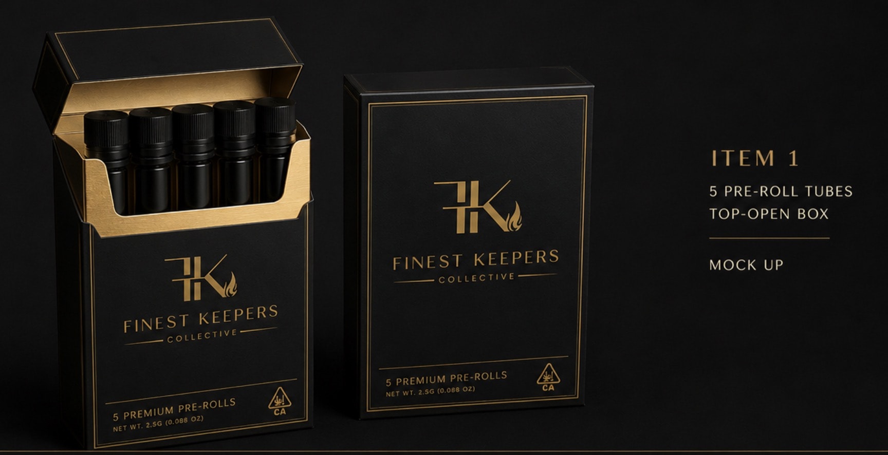 Finest Keepers Pre-Roll Tubes — 5 Premium Pre-Rolls